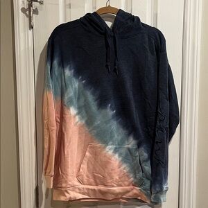 Pink women’s Tie-Dye Hoodie - Blue and Pink
